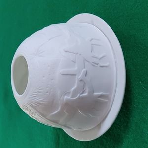 Seagull Studios NIB Gentle Glows Fine White Porcelain Tea Light Holder Nativity